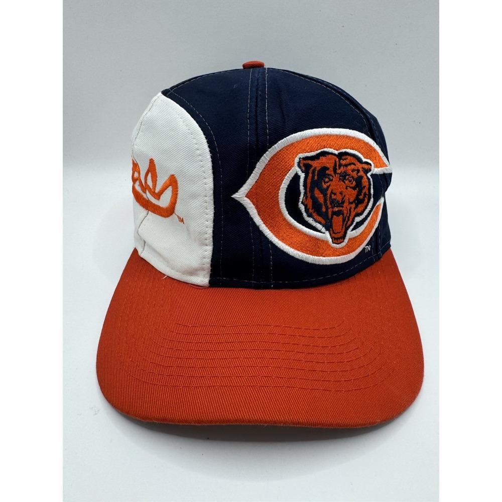 VTG Chicago Bears Logo 7 Snapback Hat Big Logo NFL 90s Script Cap